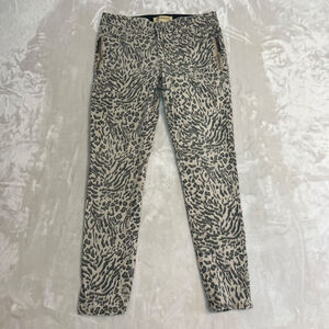Democracy Pants Womens 8 Animal Print Skinny Leg Mid Rise Comfort Boho Hippie